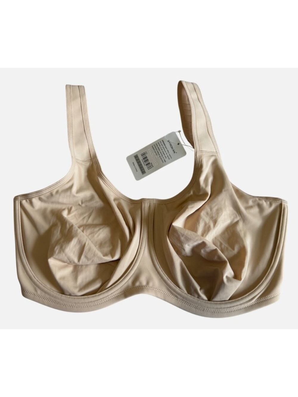 NWT SYROKAN A227 40G Max Control High Impact Underwire Sports Bra Beige